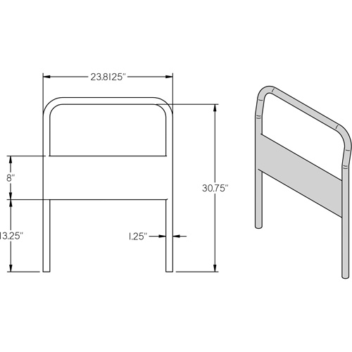 24" Chrome Handle for Platform Truck Equipment World