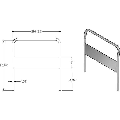 30" Chrome Handle for Platform Truck Equipment World