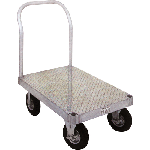 Aluminum Platform Truck, 36" W x 72" L, 2000 lbs. Cap., Rubber Wheels Equipment World