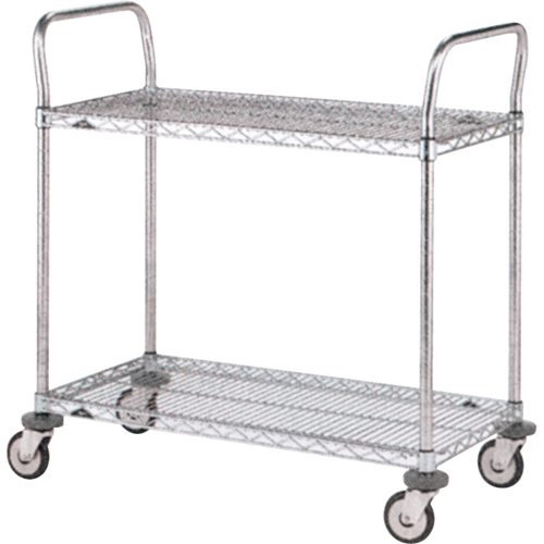 Standard-Duty Utility Carts, Stainless Steel, 24" x 39" x 24", 500 lbs. Capacity Equipment World