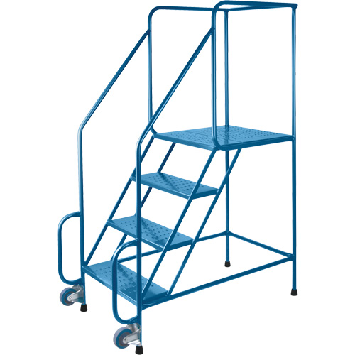 Tilt-N-Roll Ladders, Steel, 4 Steps, 22" Wide, 24" D x 38" H Top Step Equipment World