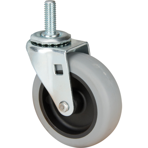 Stem Caster, Swivel, 3" (76 mm) Dia., 80 lbs. (36 kg.) Capacity Equipment World