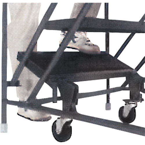 Slope Rolling Ladder, 9 Steps, Anti-Skid, 50° Incline, 90" High Equipment World