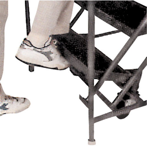 Slope Rolling Ladder, 9 Steps, Anti-Skid, 50° Incline, 90" High Equipment World