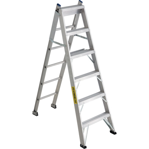 2700 Series Industrial Duty Multi-Way Ladders, 6', Aluminum, 250 lbs. Cap., ANSI 1, CSA 1 Equipment World