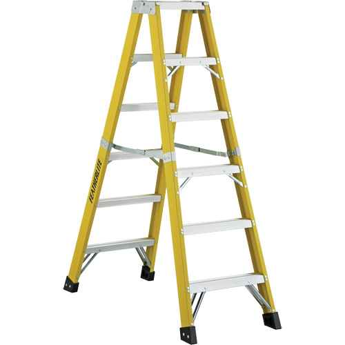 6600 Series Industrial Heavy-Duty 2-Way Stepladders, Fibreglass, 300 lbs. Capacity, 6' Equipment World