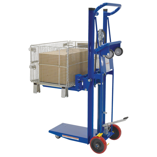 Platform Lift Stacker, Foot Pump Operated, 750 lbs. Capacity, 52" Max Lift Equipment World