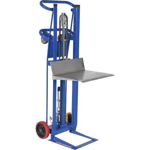 Hydra Lift Platform Stacker, Foot Pump Operated, 750 lbs. Capacity, 52" Max Lift Equipment World