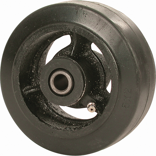 Mold-on Rubber Wheel, 4" (102 mm) Dia. x 2-1/2" (63.5 mm) W, 400 lbs. (181 kg.) Capacity Equipment World
