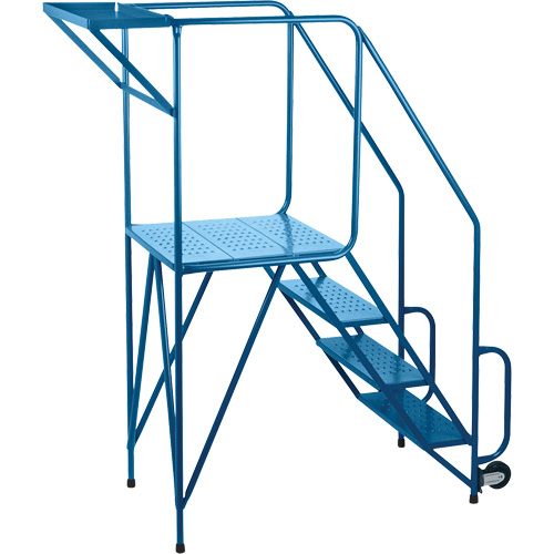 Mechanics/Maintenance Rolling Ladder, Steel, 4 Steps, 38" Platform Height Equipment World