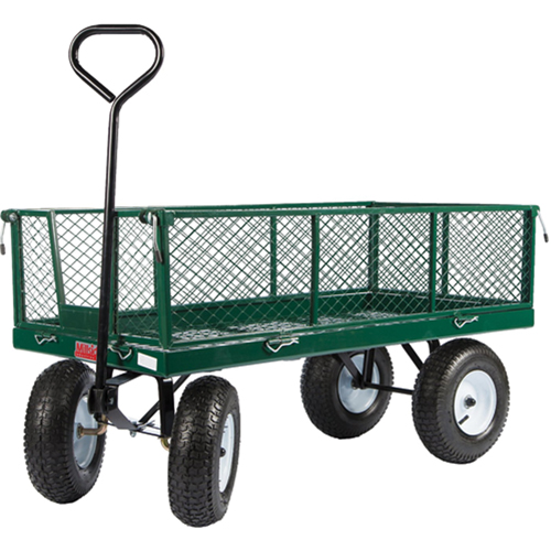Wagons With Fold-Down Racks, 24" W x 48" L, 800 lbs. Capacity Equipment World