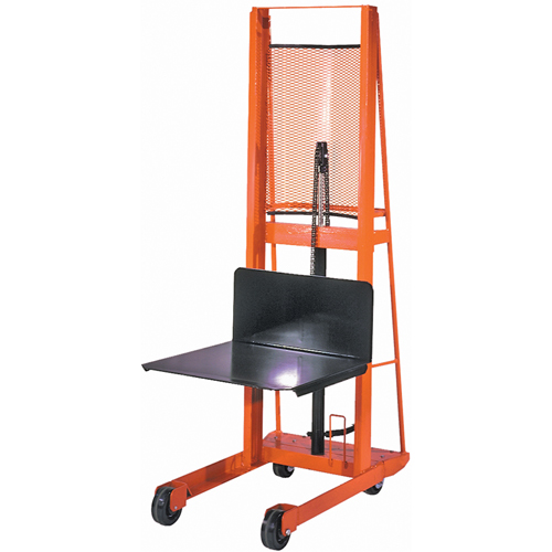 Hydraulic Platform Lift Stacker, Foot Pump Operated, 1000 lbs. Capacity, 68" Max Lift Equipment World