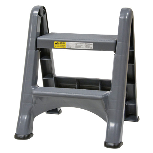 Folding Step Stool, 2 Steps, 19-1/2" x 20-1/2" x 22-3/4" High Equipment World