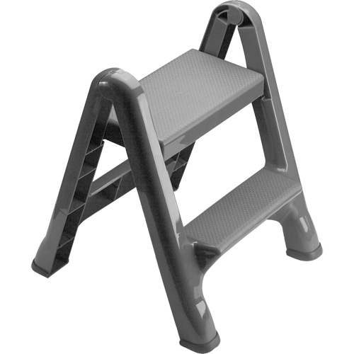Folding Step Stool, 2 Steps, 19-1/2" x 20-1/2" x 22-3/4" High Equipment World