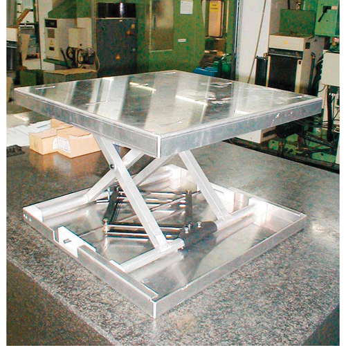 Dessus de table &eacute;l&eacute;vatrice &agrave; ciseaux Lift-Tool, 23" lo x 22" la, Aluminium, Capacit&eacute; 300 lb Equipment World