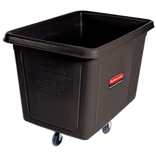 Chariot cubique, Plastique recycl&eacute; noir, 38" lo x 26" la x 28" h, Volume 8 pi³, Capacit&eacute; 300 lb Equipment World