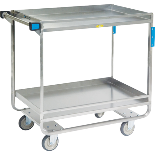 Chariots avec barres de retenue, 2 Tiers, 23" la x 37-1/4" h x 38-5/8" p, Capacit&eacute; 700 lb Equipment World