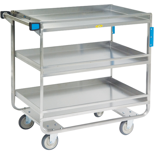 Chariots avec barres de retenue, 3 Tiers, 23" la x 37-1/4" h x 38-5/8" p, Capacit&eacute; 700 lb Equipment World