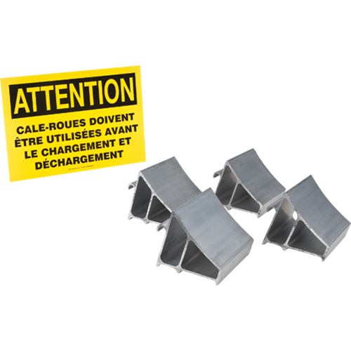 Ensemble de cales-roue en aluminium, 7" la x 6" p x 6" h Equipment World