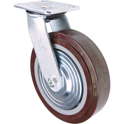 Caster, Swivel, 8" (203.2 mm), Polyurethane, 1000 lbs. (453.6 kg.) Equipment World