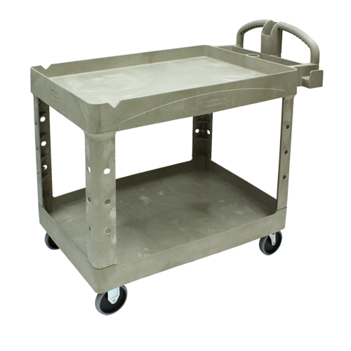 Heavy Duty Utility Cart - 4520-88, 2 Tiers, 25-1/4" x 39" x 44", 500 lbs. Capacity Equipment World