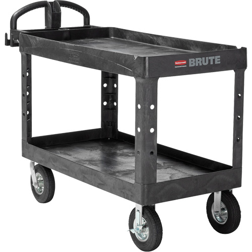 Chariot utilitaire robuste, 2 tiers, 25-1/4" x 33-1/4" x 55", Capacit&eacute; 750 lb Equipment World