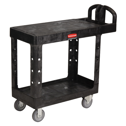 Flat Shelf Heavy Duty Utility Cart - 4505-00, 2 Tiers, 17-1/4" x 38-1/10" x 38-1/2", 500 lbs. Capacity Equipment World