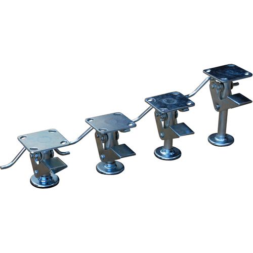 Floor Lock Brakes - Standard Duty, 6" Extended Height, 5-3/32" Retracted Height, Galvanized Equipment World