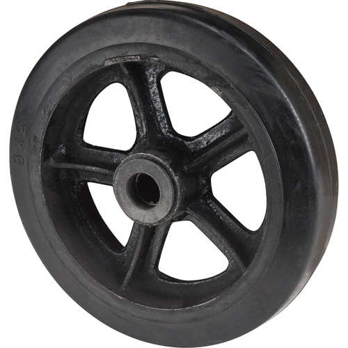 Mold-On Rubber Wheel, 8" (203 mm) Dia. x 2" (51 mm) W, 400 lbs. (181 kg.) Capacity Equipment World