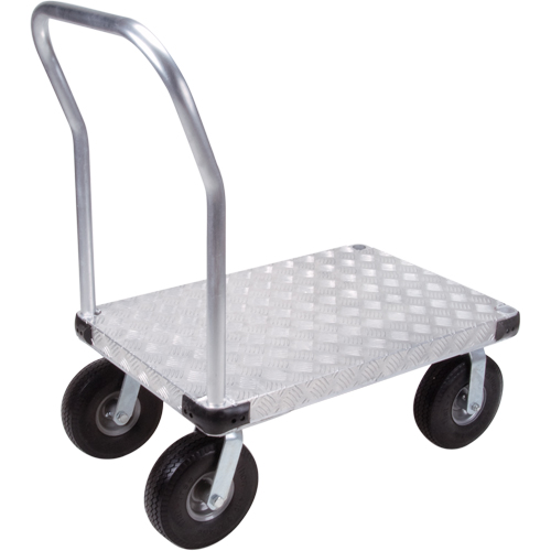 Aluminum Platform Truck, 24" W x 36" L, 1200 lbs. Cap., Flat Free Wheels Equipment World