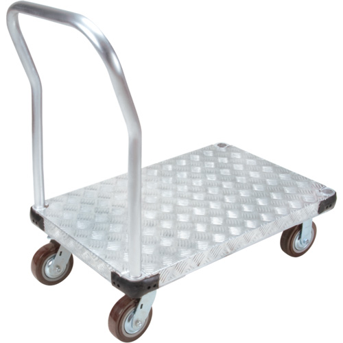 Aluminum Platform Truck, 24" W x 36" L, 3400 lbs. Cap., Polyurethane Wheels Equipment World