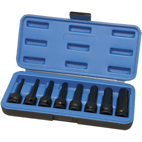 Metric Impact Socket Set, Hex, 1/2" Drive, 8 Pcs Equipment World