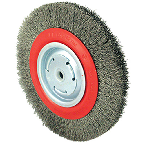 101G-2M Medium Wire Wheel, 8" Dia., 0.014" Fill, 1/2" - 2" Arbor Equipment World