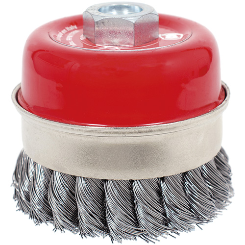 CKB3201T High Performance Knot Banded Cup Brush, 3-1/2" Dia. x 5/8"-11 Arbor Equipment World