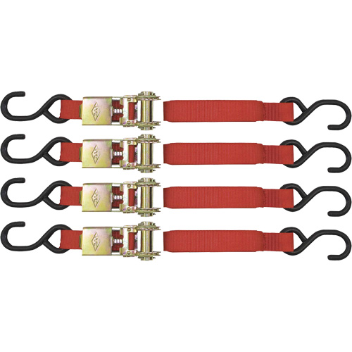 ITD-1154R Ratchet Tie Down Set, S-Hook, 1" W x 15' L, 1500 lbs. (680 kg) Working Load Limit Equipment World