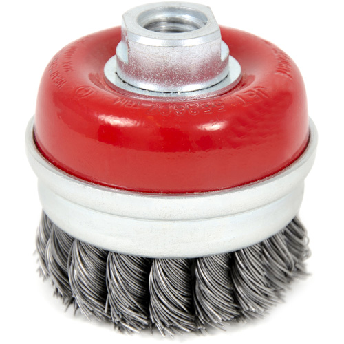 High-Performance Knot Banded Cup Brush, 3" Dia. x 5/8"-11 Arbor Equipment World