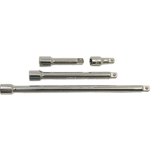 Extension Bar Set, 3/8" Drive, Chrome Finish, 4 Pcs Equipment World