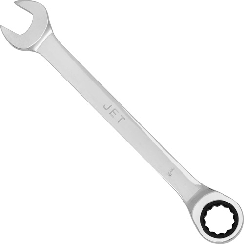 Non-Reversible Long Pattern Ratcheting Combination Wrench, 9 mm, Chrome Finish Equipment World