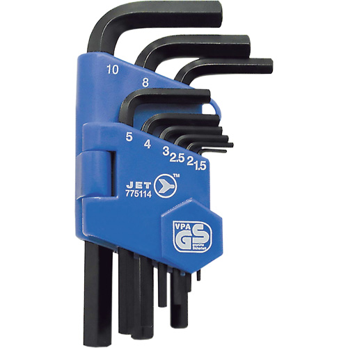 JHK-9M Short Arm Hex Key Set, 9 Pcs., Metric Equipment World