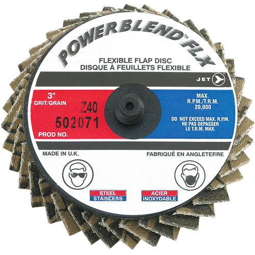 Powerblend FLX Roll-on Flap Disc, 3" x Type R, Z40 Grit, Zirconia Alumina Equipment World