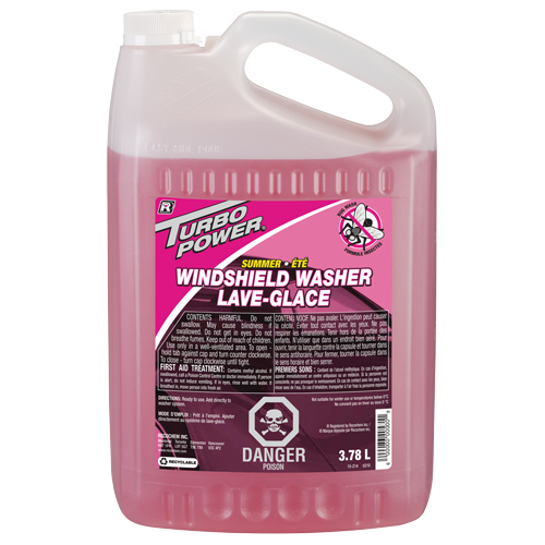 Turbo Power&reg; Summer Bug Wash Windshield Washer Fluid, Jug, 3.78 L Equipment World