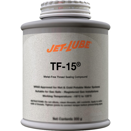 TF-15&reg; Metal-Free Thread Sealing Compound, Brush-Top Can, 227 ml, -46° C - 315° C/50° F - 600° F Equipment World