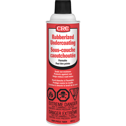 Rubberized Spray Undercoating, 16 oz./454 g/473 ml, Aerosol Can, Black Equipment World