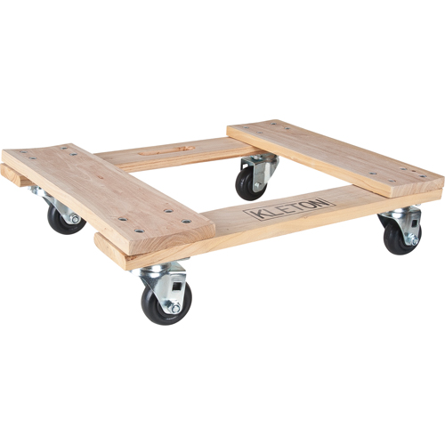 Hardwood Dolly, Polyolefin Wheels, 1000 lbs. Capacity, 18" W x 24" D x 7" H Equipment World