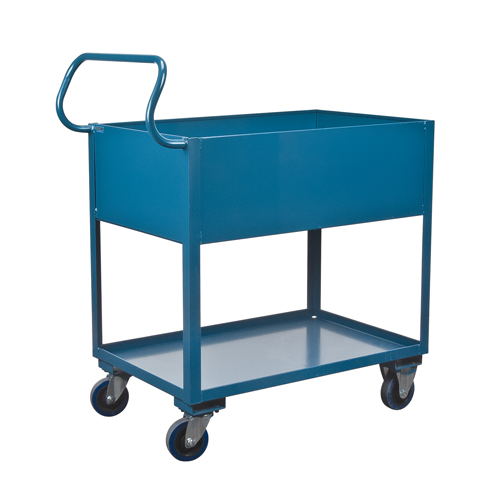 Deep Lipped Service Cart, 2 Tiers, 24" W x 47" H x 36" D, 1200 lbs. Capacity Equipment World
