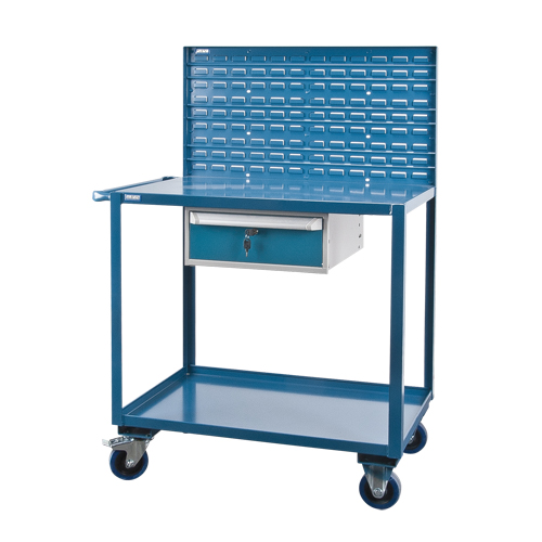 Mobile Service Cart, 2 Tiers, 24" W x 57" H x 40" D, 1200 lbs. Capacity Equipment World