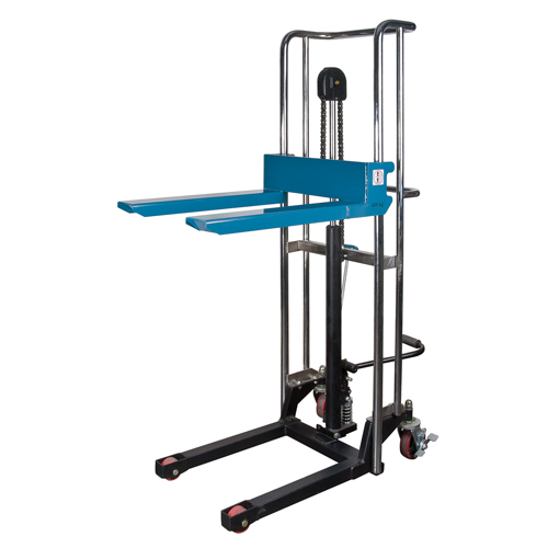 Hydraulic Platform Lift Stacker, Foot Pump Operated, 880 lbs. Capacity, 60" Max Lift Equipment World