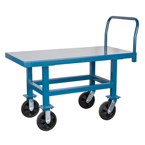 Elevated Platform Trucks, 60" L x 30" W, 1800 lbs. Capacity, Rubber Casters Equipment World