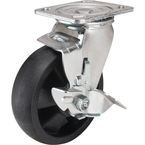 Hi-Temp Caster, Swivel with Brake, 6" (152.4 mm), Nylon, 880 lbs. (399 kg.) Equipment World