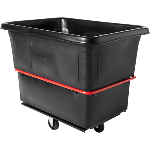 Heavy-Duty Utility Cube Truck, Black Recycled Plastic, 48-1/4" L x 34-1/8" W x 37-7/8" H, 20 cu. ft. Volume, 1200 lbs. Capacity Equipment World
